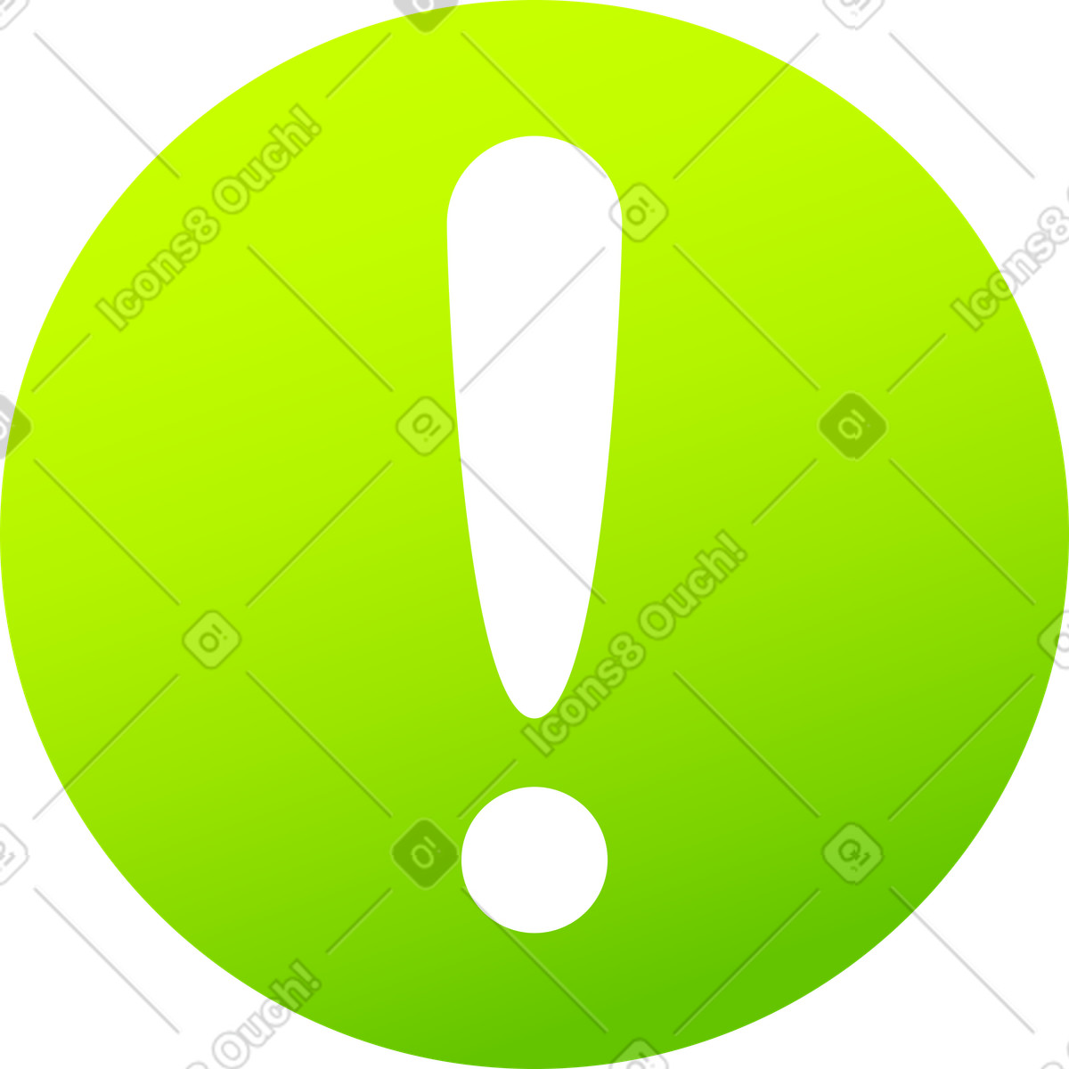 Иллюстрация Green circle with an exclamation point в стиле Space — скачать в форматах PNG, SVG