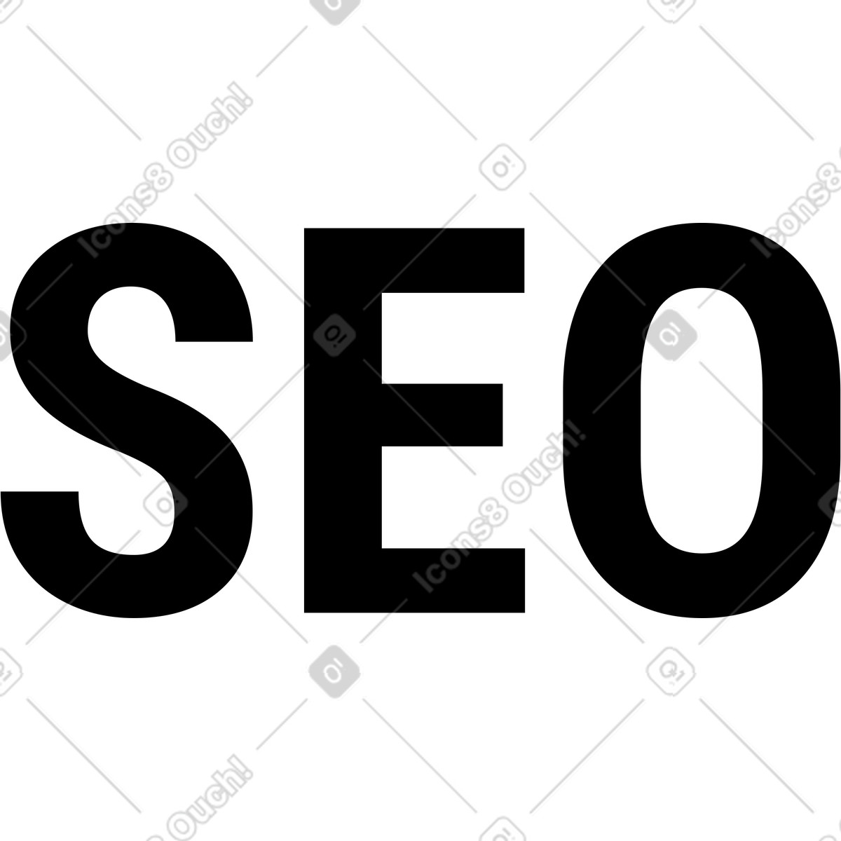 Иллюстрация Seo-текст в стиле Memphis — скачать в форматах PNG, SVG