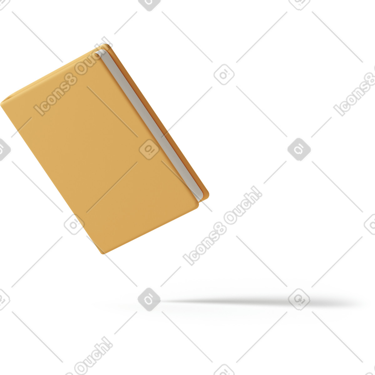 Ilustração de Orange book in air em no estilo 3D Casual life para baixar em PNG, SVG