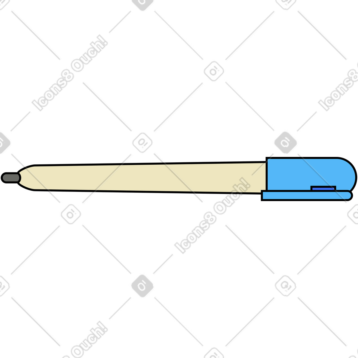 Ilustración Bolígrafo en estilo Kindy a descargar en PNG y SVG