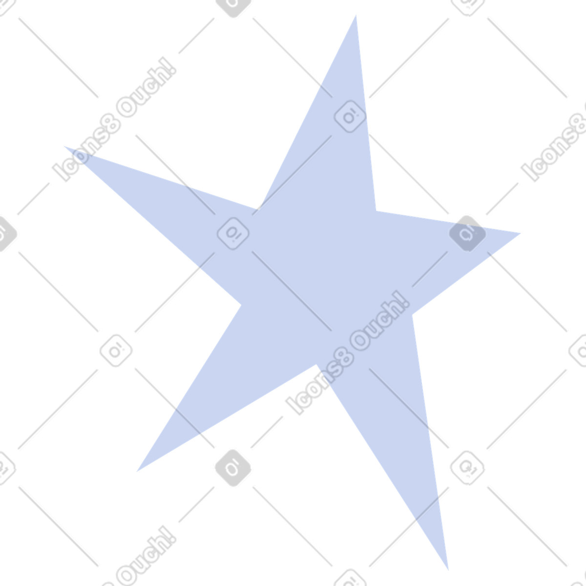 Blue pulsating star animierte Illustration im Bloom-Stil als Download in GIF, Lottie (JSON), AE