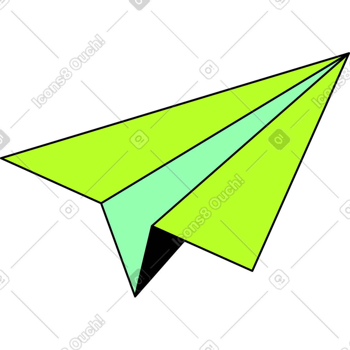 Aereo di carta illustrazione in stile Project scarica in PNG, SVG