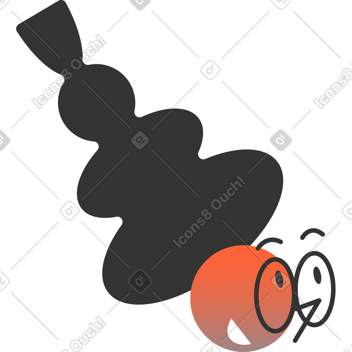 Head illustration in PNG, SVG