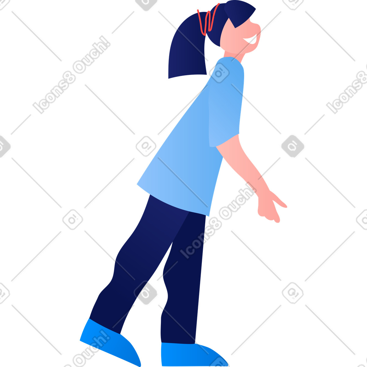 Kid illustration in Clip style download in PNG, SVG