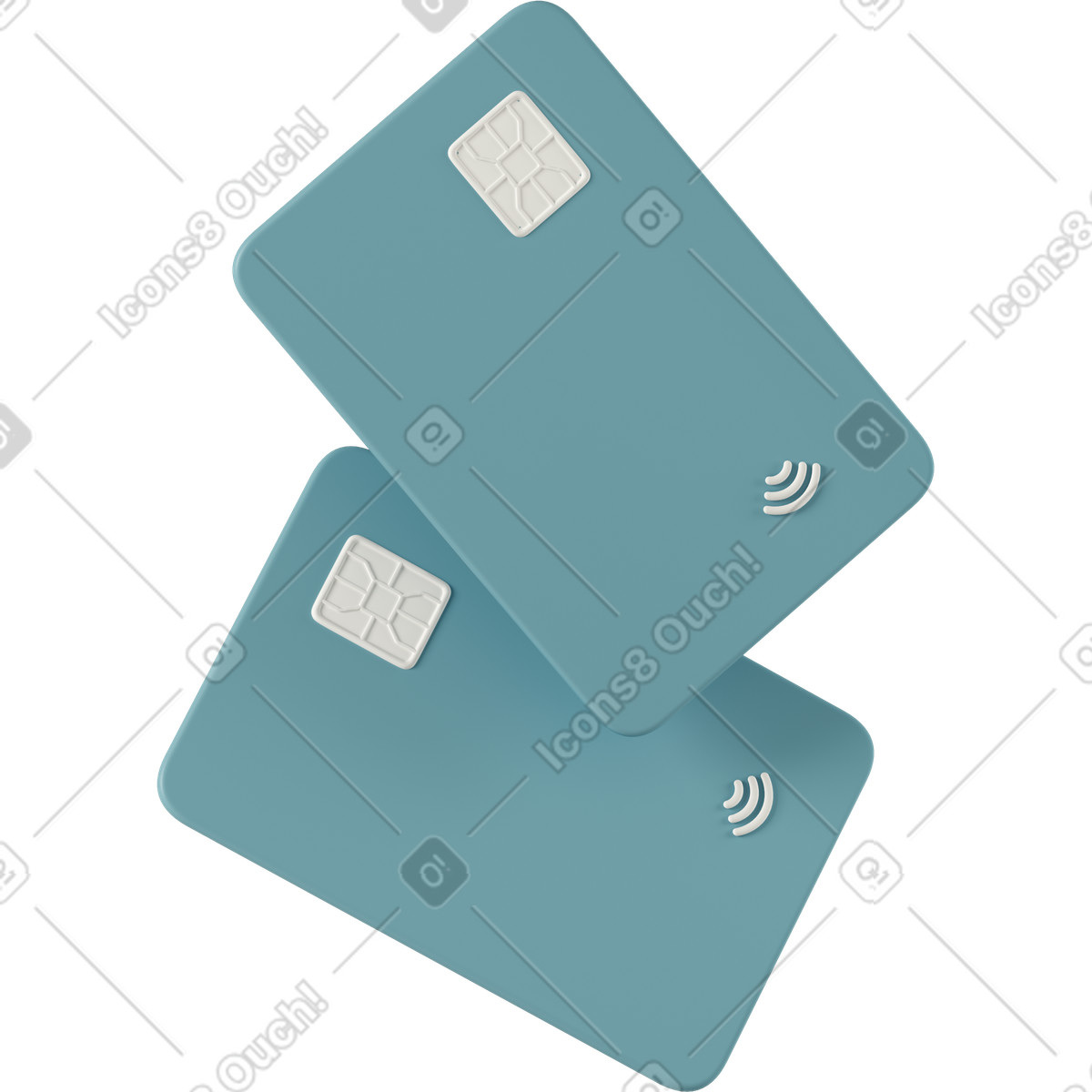 Ilustración Credit cards en estilo 3D Casual life a descargar en PNG y SVG
