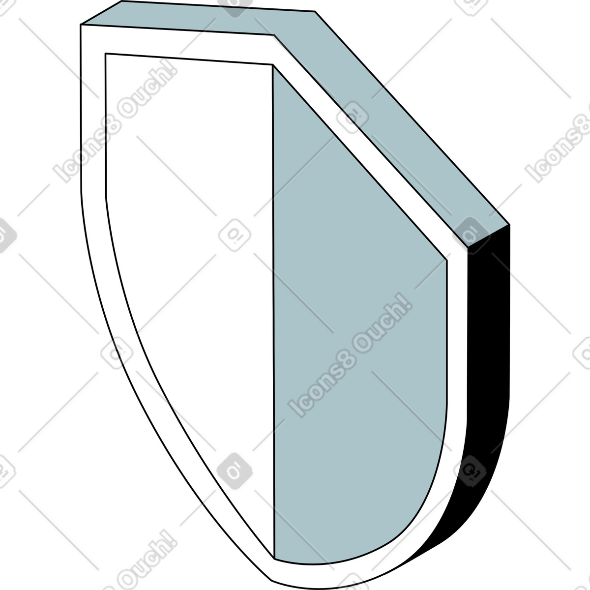 Schild-Illustration im Isometric-Stil als Download in PNG, SVG