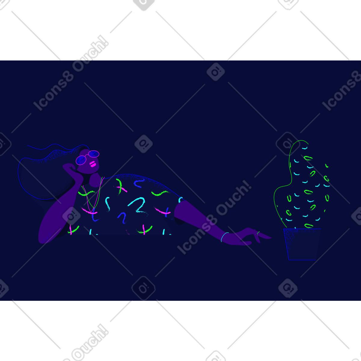Sognando illustrazione in stile Experimental scarica in PNG, SVG