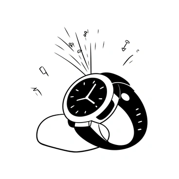 A futuristic wristwatch with holographic display projecting the time