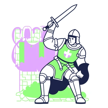 A medieval knight is lifting a sword in a concentration curl motion. He is clad in shining armor, with intricate designs etched along the edges. His helmet has a visor that is slightly raised, revealing a determined expression on his face. The sword is held close to his chest as he focuses intensely on the movement. In the background, a stone castle wall can be seen, with banners fluttering in the breeze. His muscular arms indicate strength, showcasing the effort it takes to perform the curl. The ground is a mixture of cobblestones and grass, adding to the medieval setting.