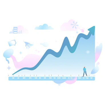 A line chart illustrating the rapid population growth of a bustling city