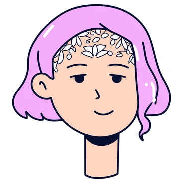 A face illustration with intricate vector patterns resembling a tattoo