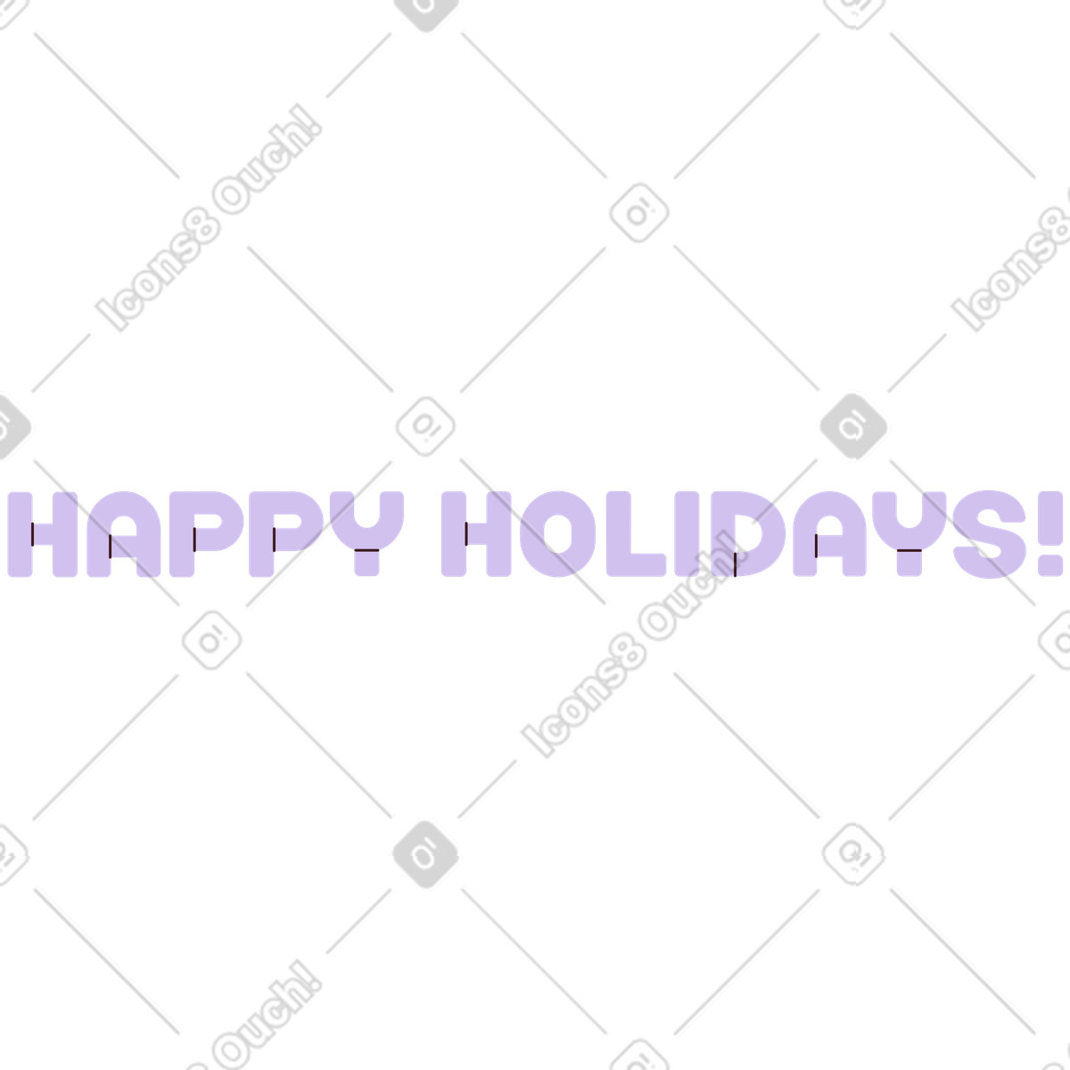 Illustration Lettrage joyeuses fêtes ! dans le style Folks à télécharger aux formats PNG, SVG