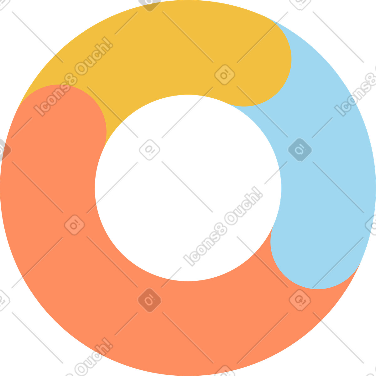 Ilustração de Gráfico pizza colorido em no estilo Simplistic para baixar em PNG, SVG