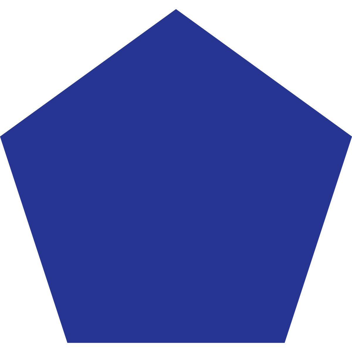 Pentagon dark blue illustrazione in stile Fogg scarica in PNG, SVG