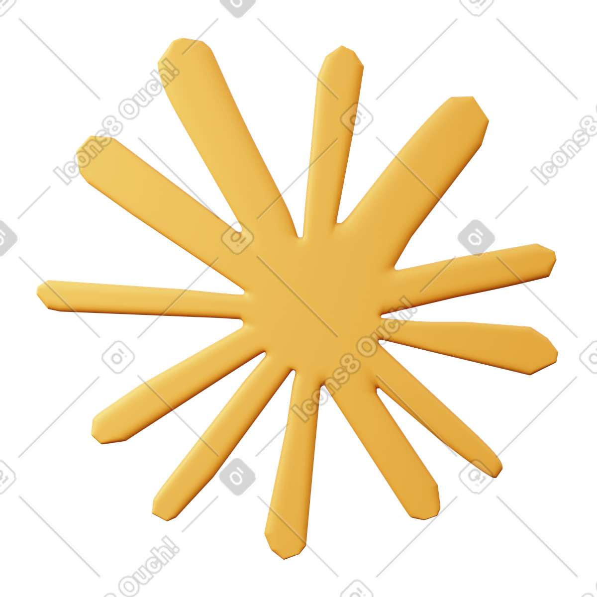 Иллюстрация Желтый логотип claude ai в стиле 3D Sugary — скачать в форматах PNG, SVG