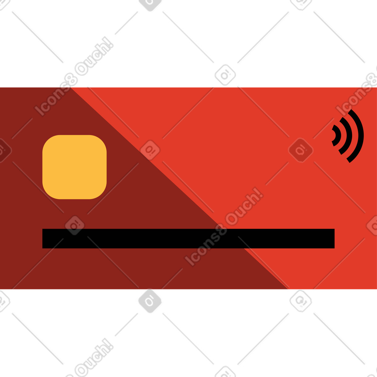 Ilustración Tarjeta de crédito en estilo Burgundy a descargar en PNG y SVG