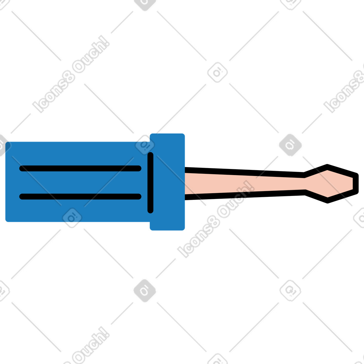 Screwdriver illustration in PNG, SVG