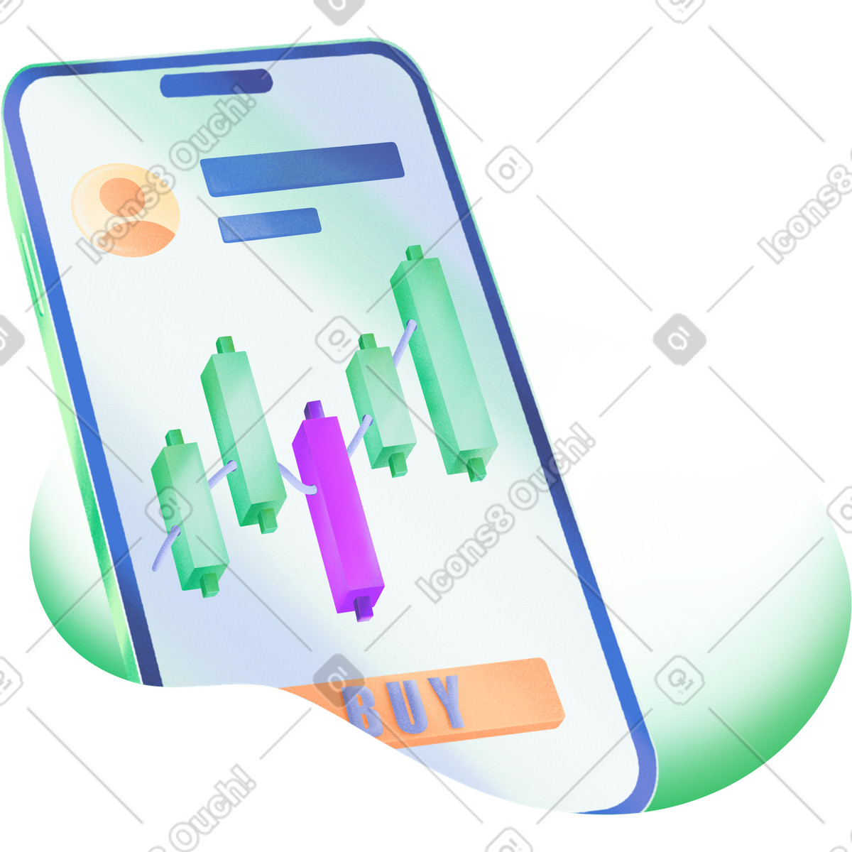 Smart 스타일의 Interface of the investment on financial exchange with background 일러스트레이션 PNG, SVG 다운로드