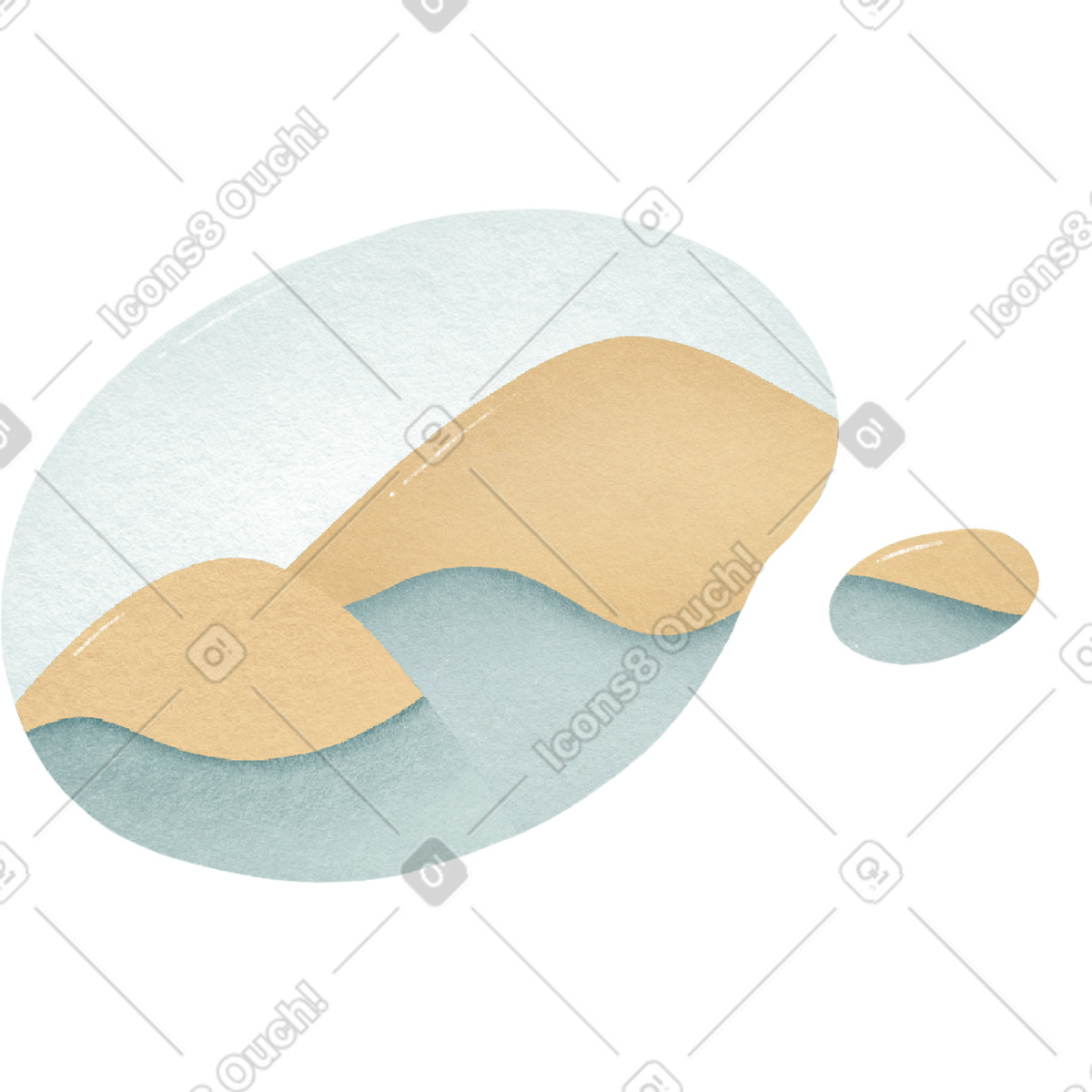 Иллюстрация Bubble with mountains в стиле Woolly — скачать в форматах PNG, SVG