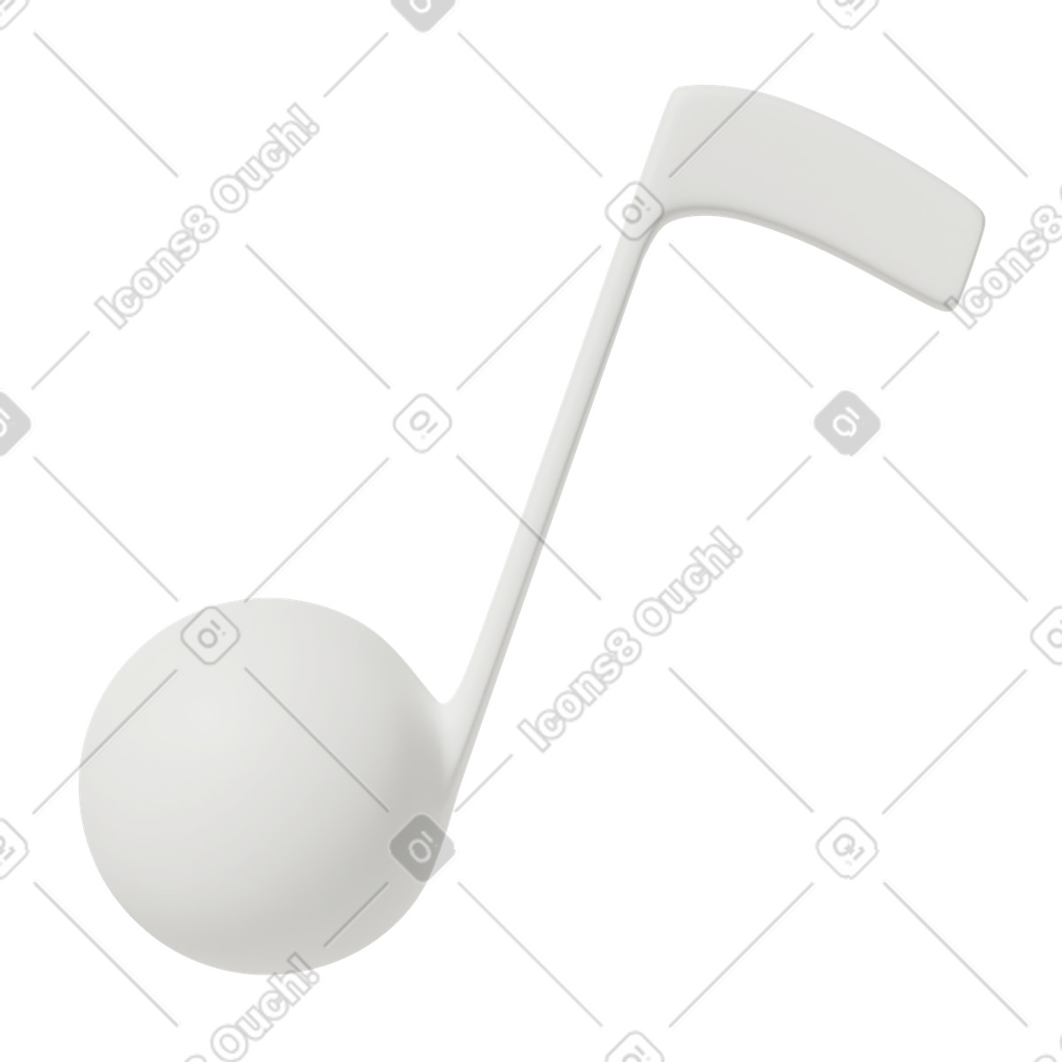 Illustration White note dans le style 3D Casual life à télécharger aux formats PNG, SVG