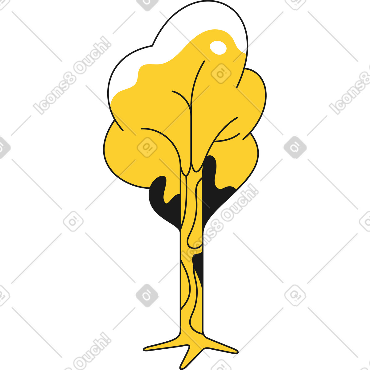 Illustration Grand arbre dans le style Taxi à télécharger aux formats PNG, SVG