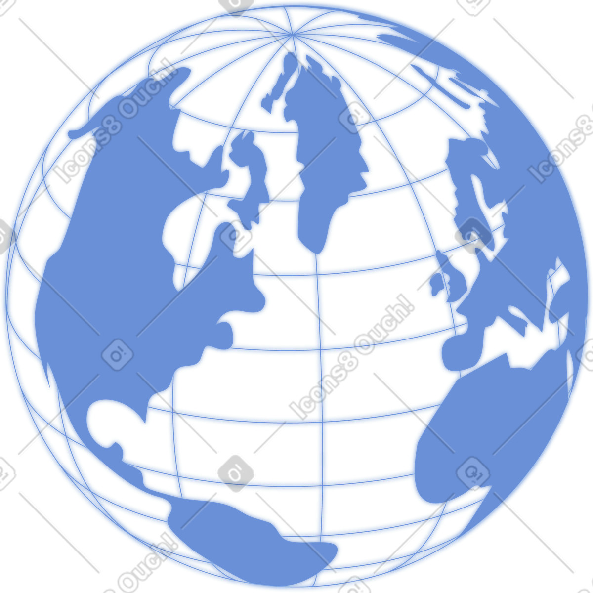 Globo wireframe illustrazione in stile Dimension scarica in PNG, SVG