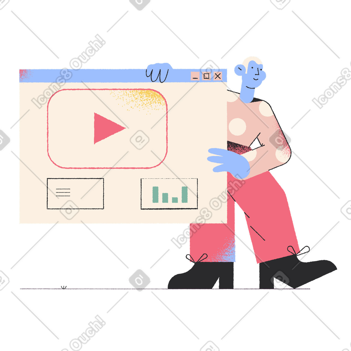 Ilustración Gestor de contenidos en estilo Pablo a descargar en PNG y SVG