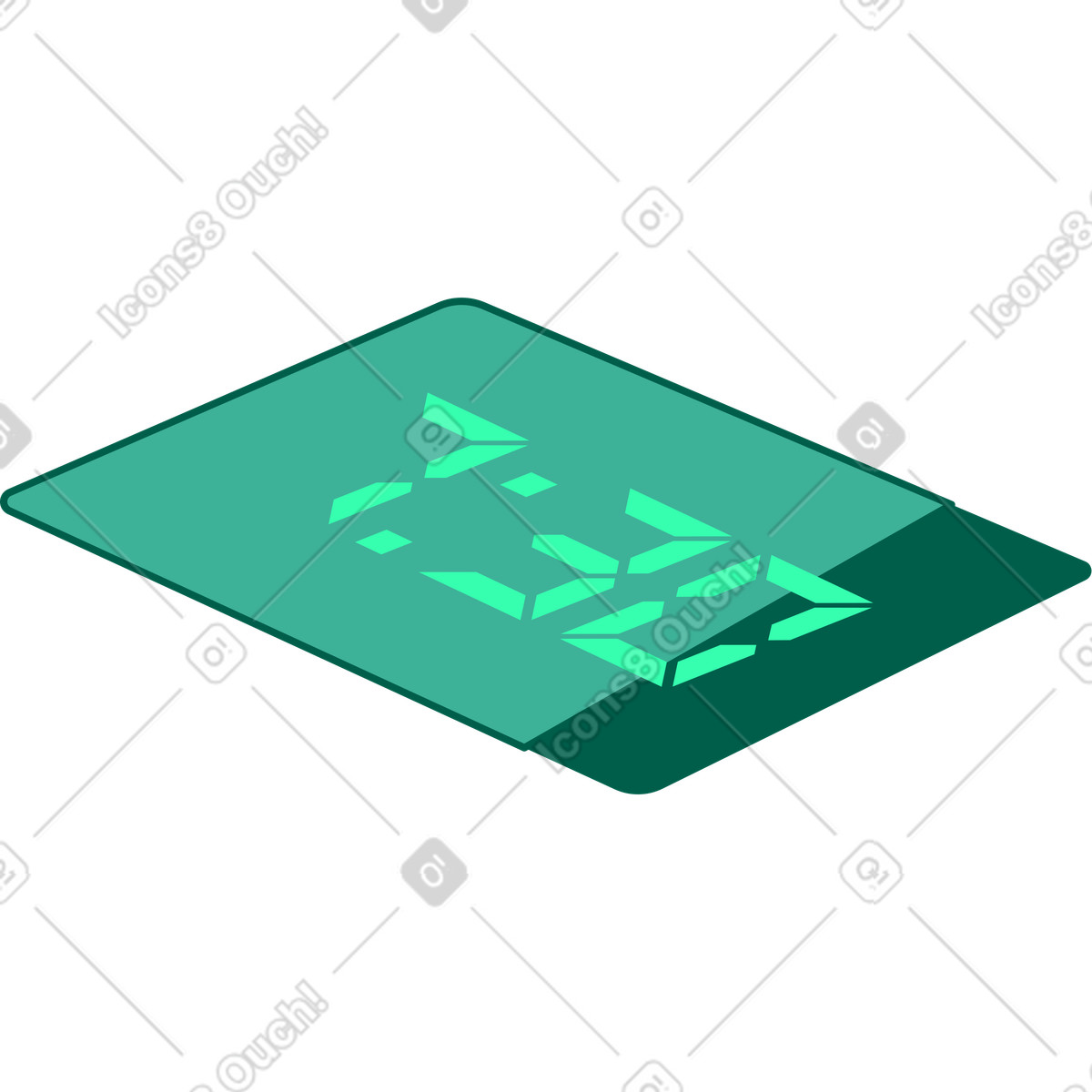 Clock panel illustration in Storyline style download in PNG, SVG