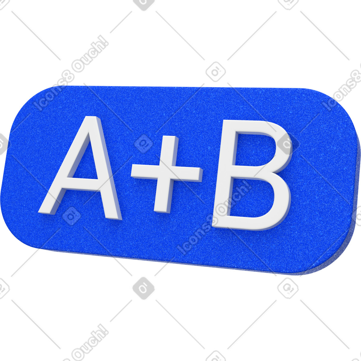 A+b-mathematikformel-Illustration im 3D Enterprise-Stil als Download in PNG, SVG