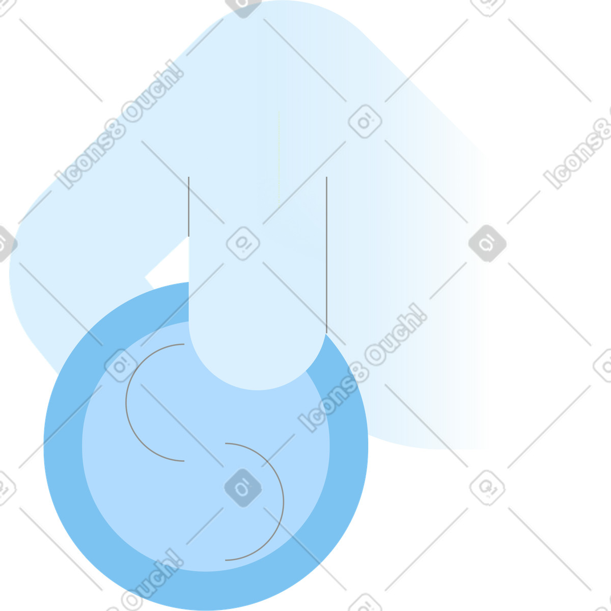 Münze in der hand-Illustration im Concept-Stil als Download PNG, SVG