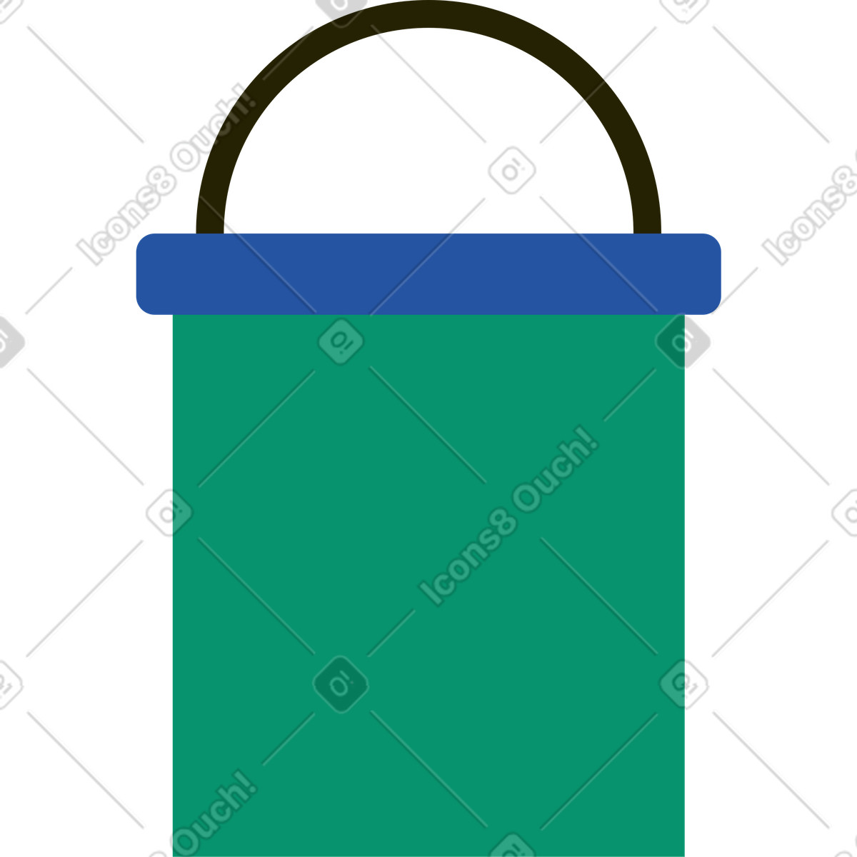 Ilustración Cubeta en estilo Spot a descargar en PNG y SVG