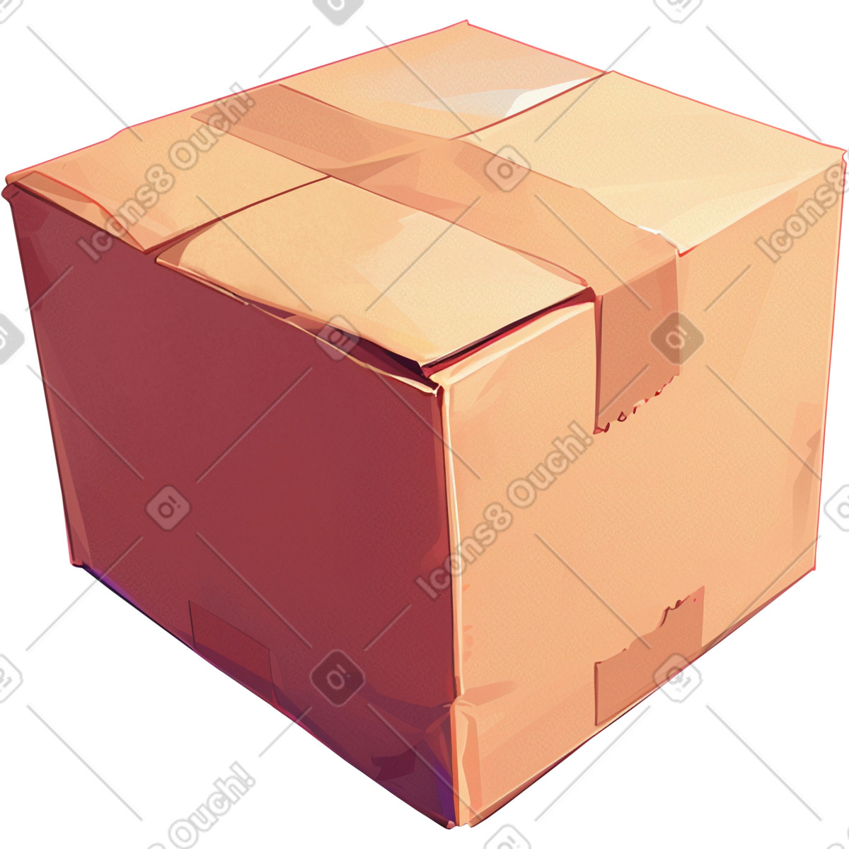 Package box illustration in Glazy style download in PNG, SVG