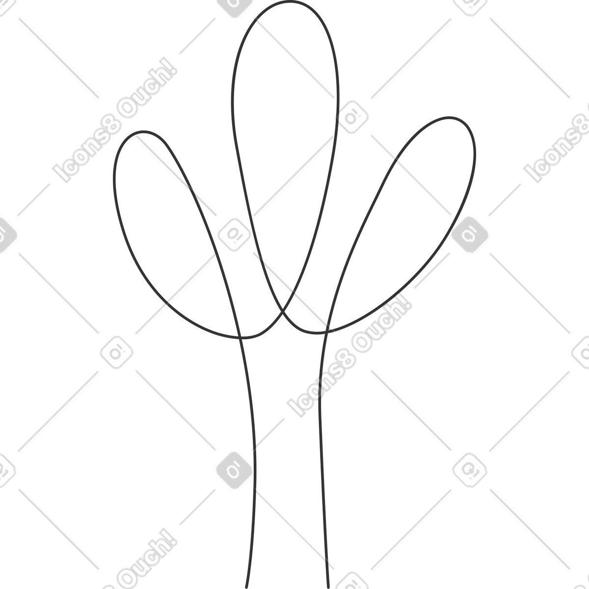 Cactus illustration in Crayon style download in PNG, SVG
