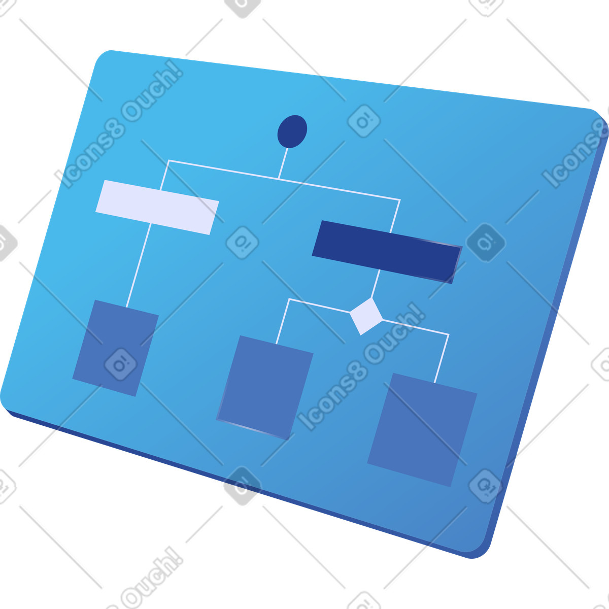 Frame with diagram illustration in PNG, SVG