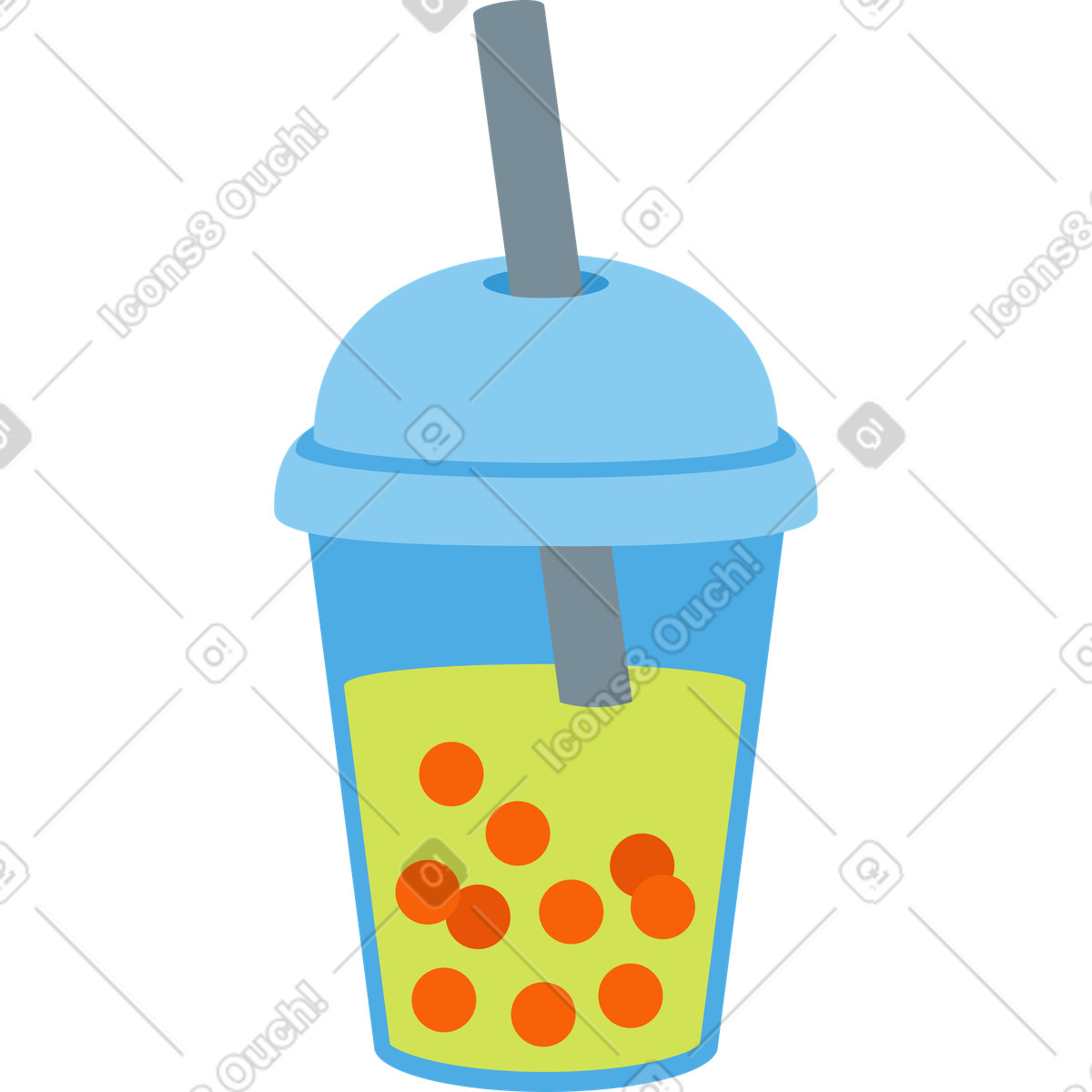 Ilustração de Chá bolhas em no estilo Catchy para baixar em PNG, SVG