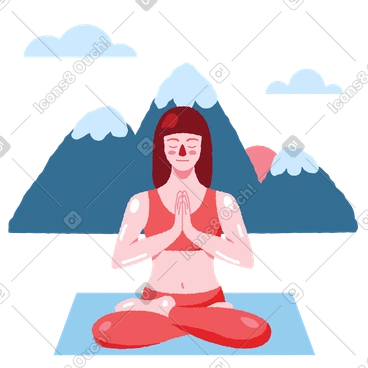 Outdoor yoga PNG, SVG