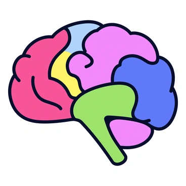 A colorful cross-section of a human brain, showcasing the limbic system. The brain is depicted in vivid hues, with sections highlighted in bright colors such as red, blue, and green. The limbic system is prominently featured, clearly outlined and colored in vibrant shades, making it stand out against the surrounding areas. The overall illustration includes detailed anatomical structures, such as the hippocampus and amygdala, labeled in clear text.