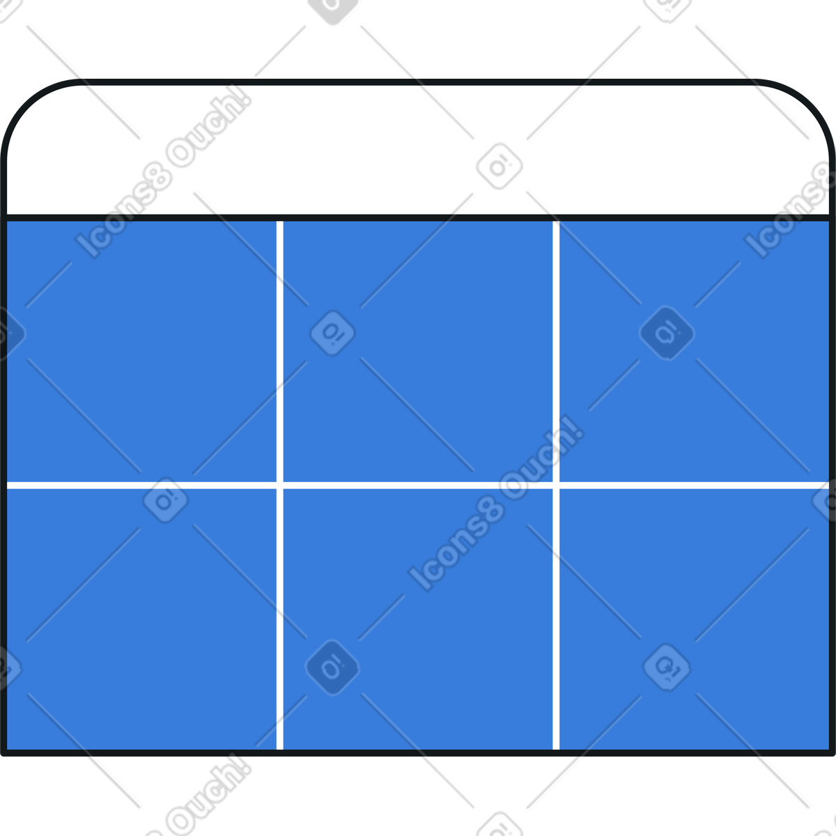 Ilustración Icono de calendario en estilo Midnight a descargar en PNG y SVG
