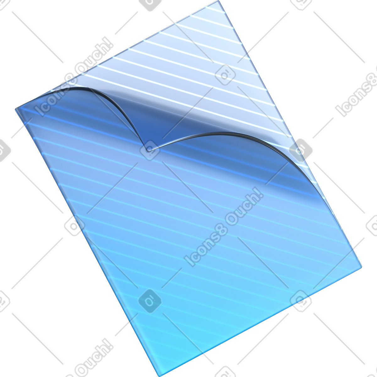 Illustration Monochrome plastic card with cover dans le style 3D Glassy à télécharger aux formats PNG, SVG