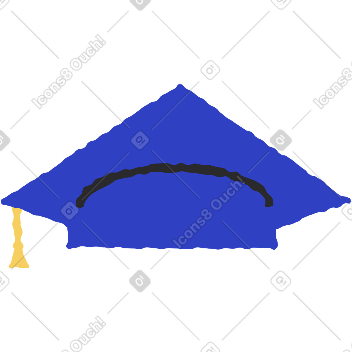 Ilustración Gorro de graduación en estilo Pablo a descargar en PNG y SVG