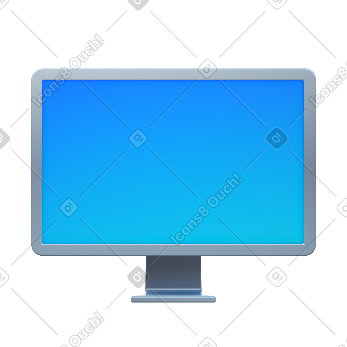 Иллюстрация Монитор с синим экраном в PNG и SVG