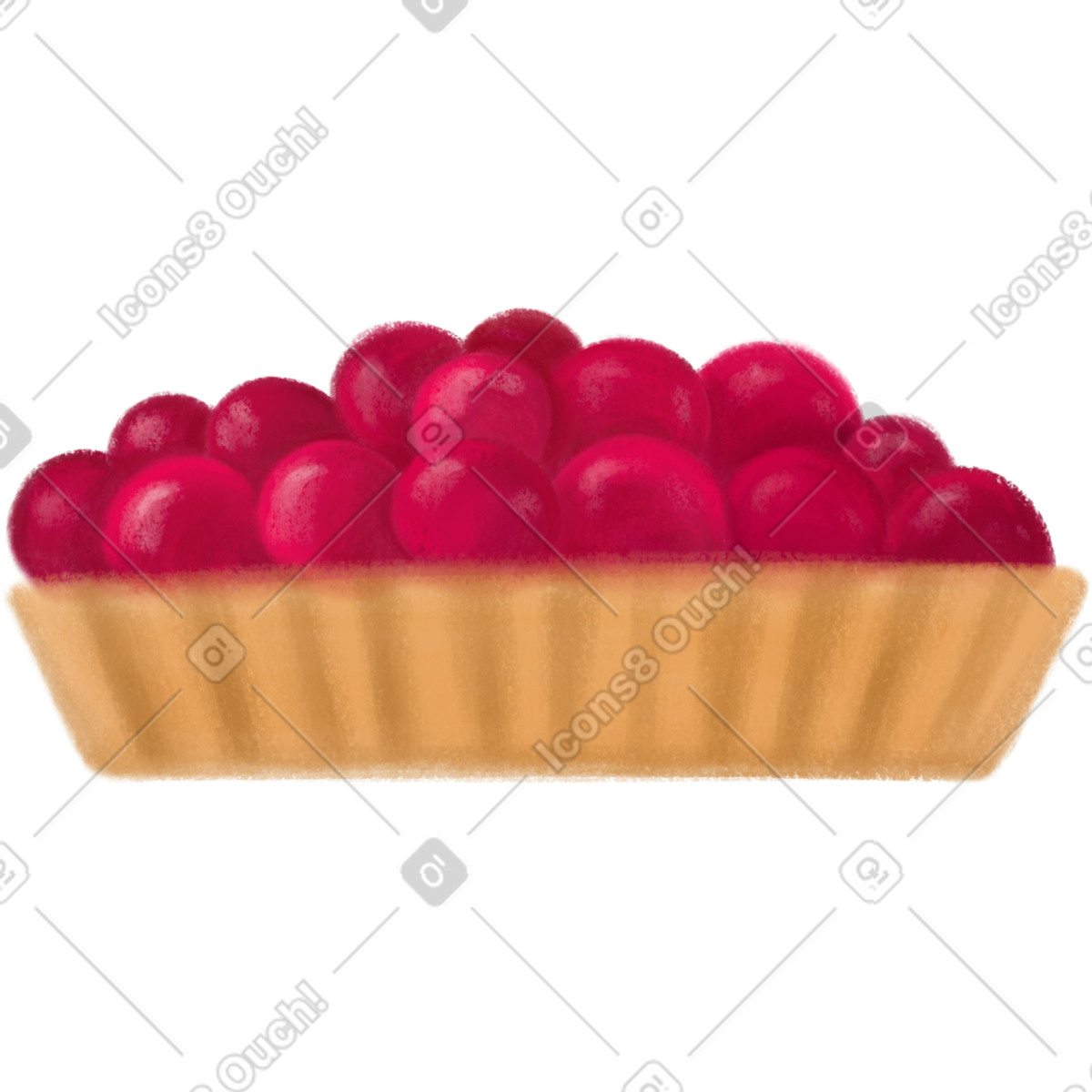 Ilustración Berry pie en estilo Mushy a descargar en PNG y SVG