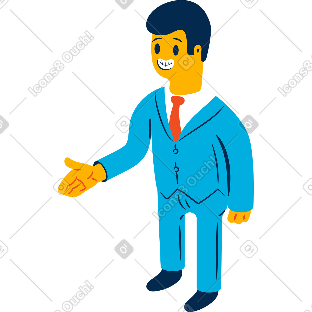 Illustration Businessman dans le style Flame à télécharger aux formats PNG, SVG