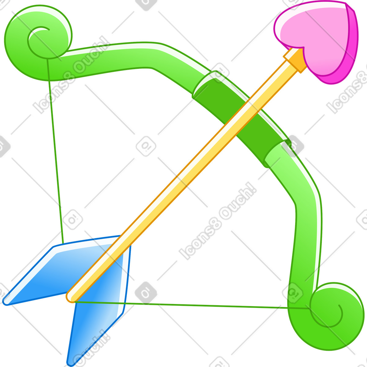 Illustration Arc et des flèches dans le style Rainbow à télécharger aux formats PNG, SVG