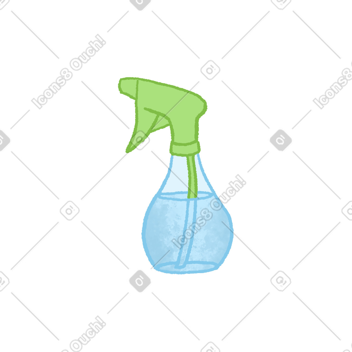 Spray bottle illustration in Hue style download in PNG, SVG