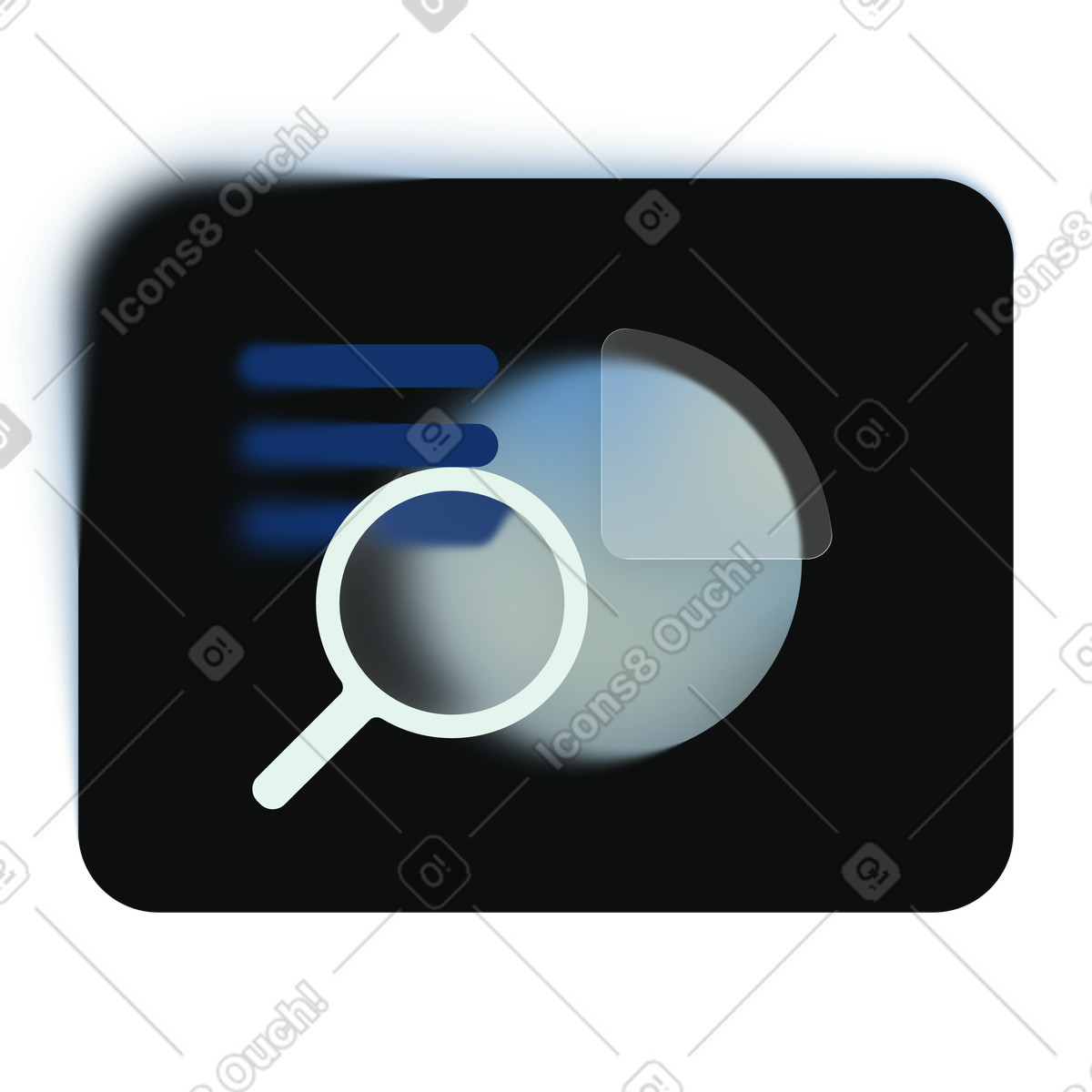 Data search interface, Analytics exploration, investigation tool illustration in Void style download in PNG, SVG