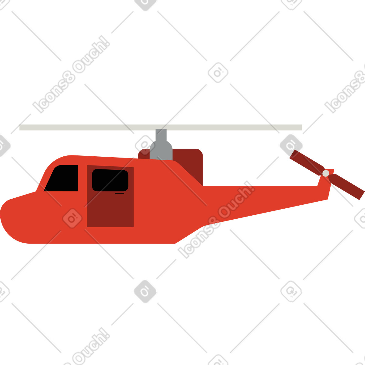 Illustration Hélicoptère dans le style Burgundy à télécharger aux formats PNG, SVG