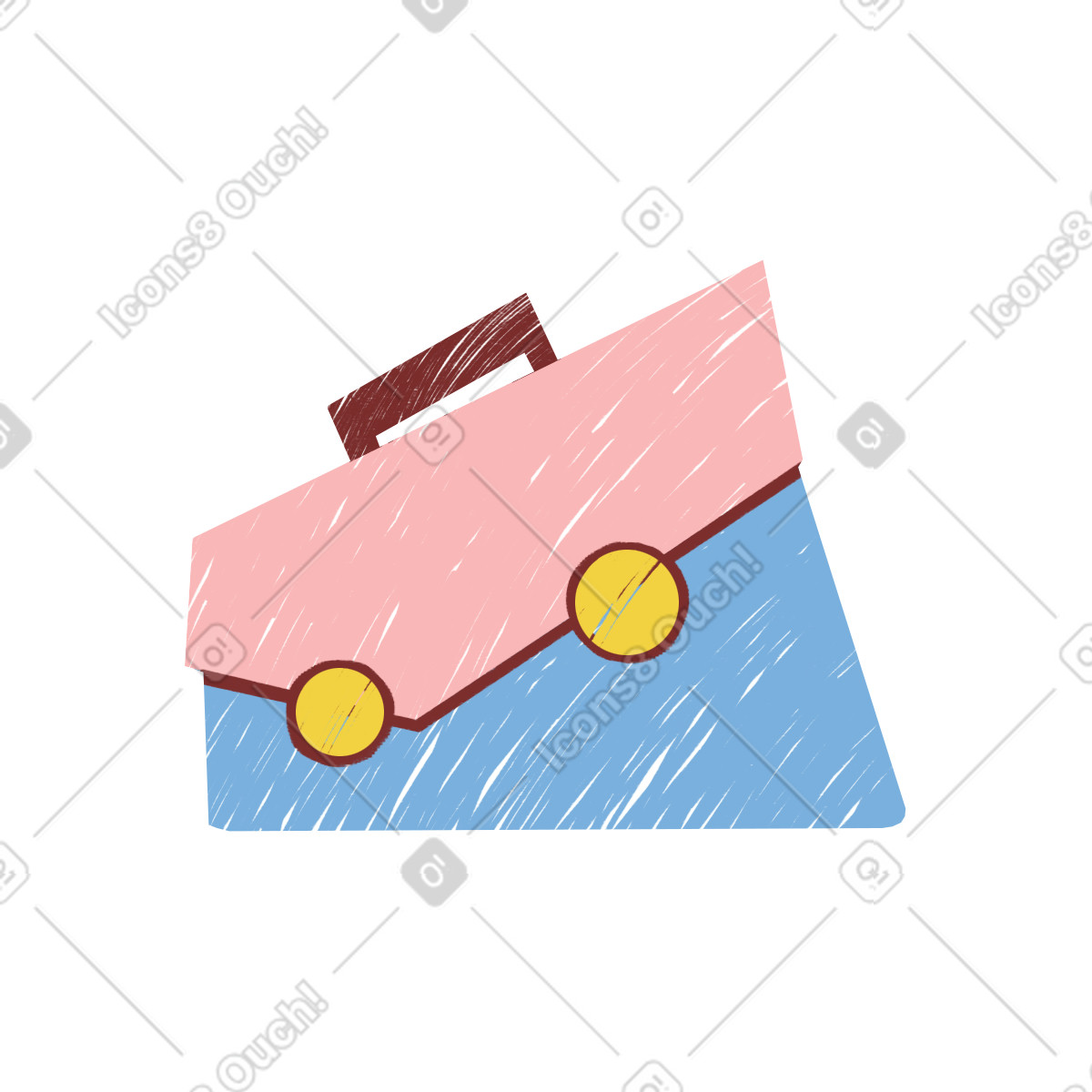 Illustration Mallette dans le style Sleepy à télécharger aux formats PNG, SVG
