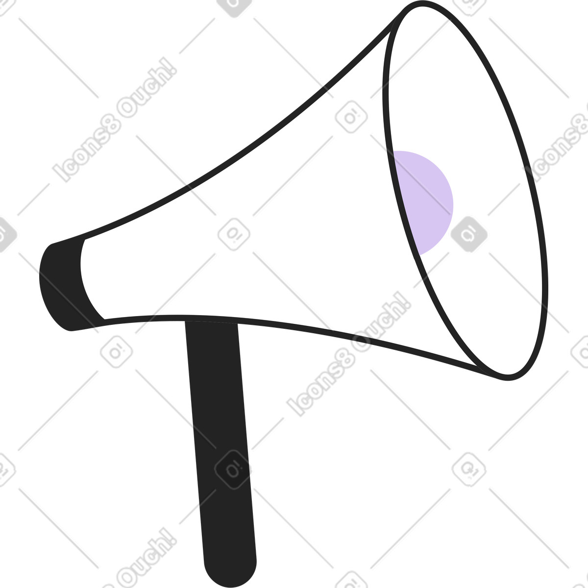 Altoparlante illustrazione in stile Sammy Line scarica in PNG, SVG