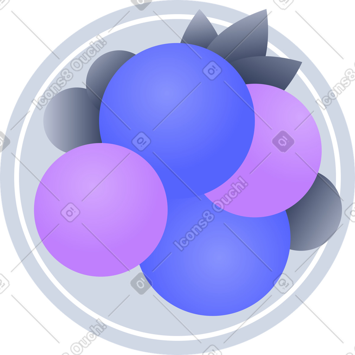 Healthy food plate illustration in PNG, SVG